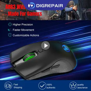 Professional Wired Mouse Colorful Luminous 7D Gaming Mouse Gaming Wired Mouse 6400dpi Adjustable Support Macro Programming 1