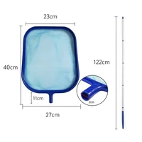 ตาข่ายพายสระว่ายน้ําพร้อมเสาอลูมิเนียม 5 ส่วน 64 '', ทําความสะอาดใบไม้ของสระว่ายน้ํา, สปา, อ่างน้ําร้อนและน้ําพุ 5