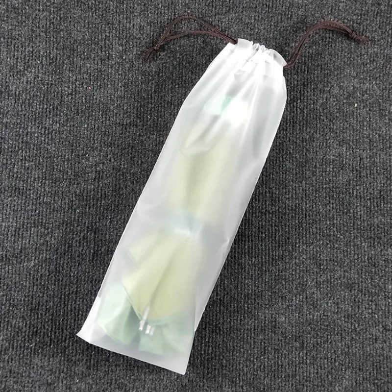 Umbrella Cover White Translucent Drawstring Umbrella Frosted Storage Bag Portable Children Outdoor Umbrella Scratch-Proof Dustproof EVA Cover