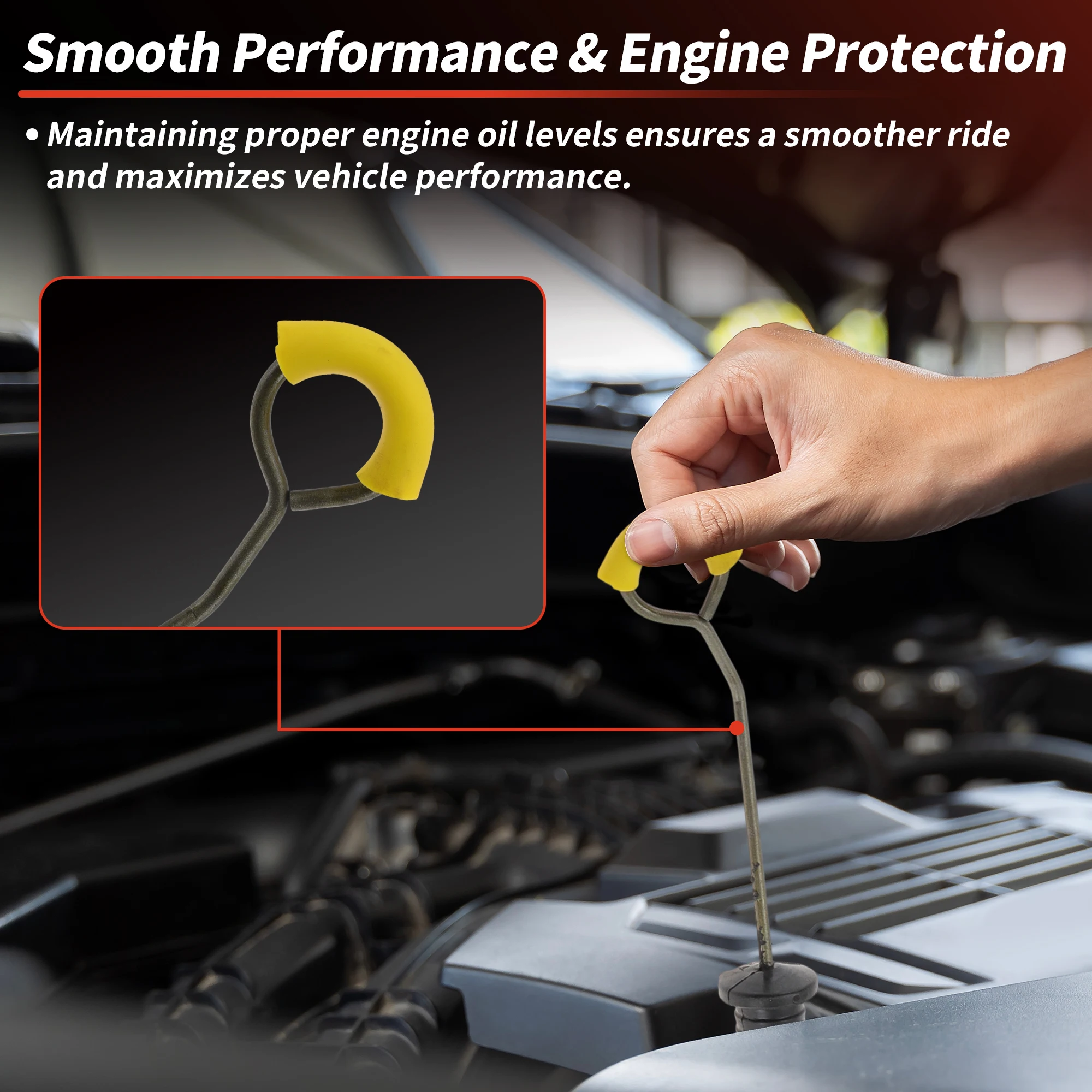 UXCELL 오일 딥스틱 오일 레벨 딥스틱 No.921066 for Honda CR-V 2007-2011 ? 정밀하게 설계된 유체 레벨 게이지 노란색 1개