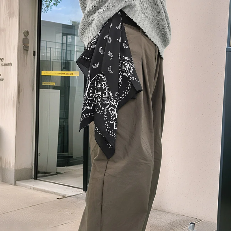 68*68cm Fashion Hip Hop Bandana Square Scarf Cowboy Cashew Black Paisley Headband Print For Women/Men/Boys/Girls 3
