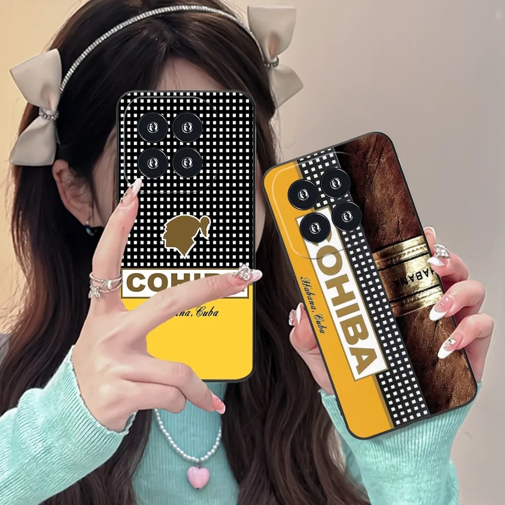Cigar C-Cohiba Mobile Cell Phone Case For Xiaomi 14 13 12 11 10 9 T Ultra Lite Pro S Se X 5G Black Soft Phone Cover Funda