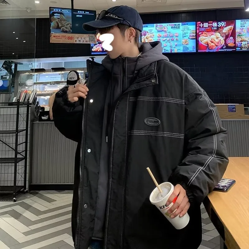 Autumn and Winter Harbor Style Hooded Cotton-padded Jacket Ins Trendy Style Overcome Versatile Loose Cotton-padded Coat