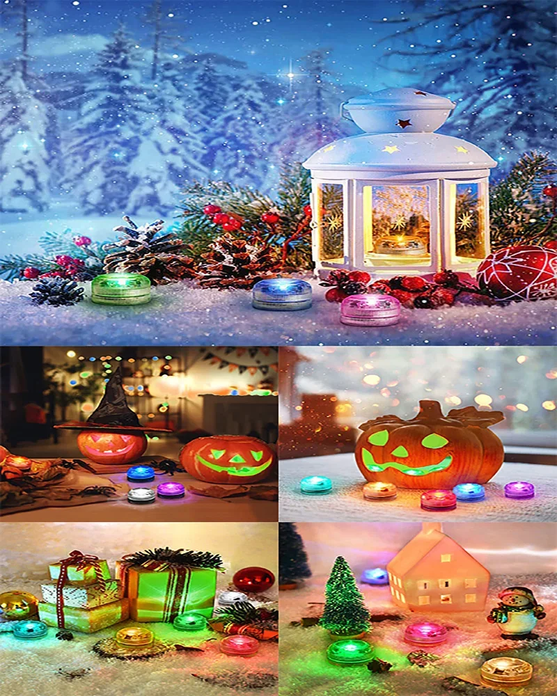 Description Picture 4 of itemD5 3LED Underwater Lights 16 Colors RGB IP68 Waterproof Swimming Pool Accessories Light Outdoor Submersible Lights for Pond Vase