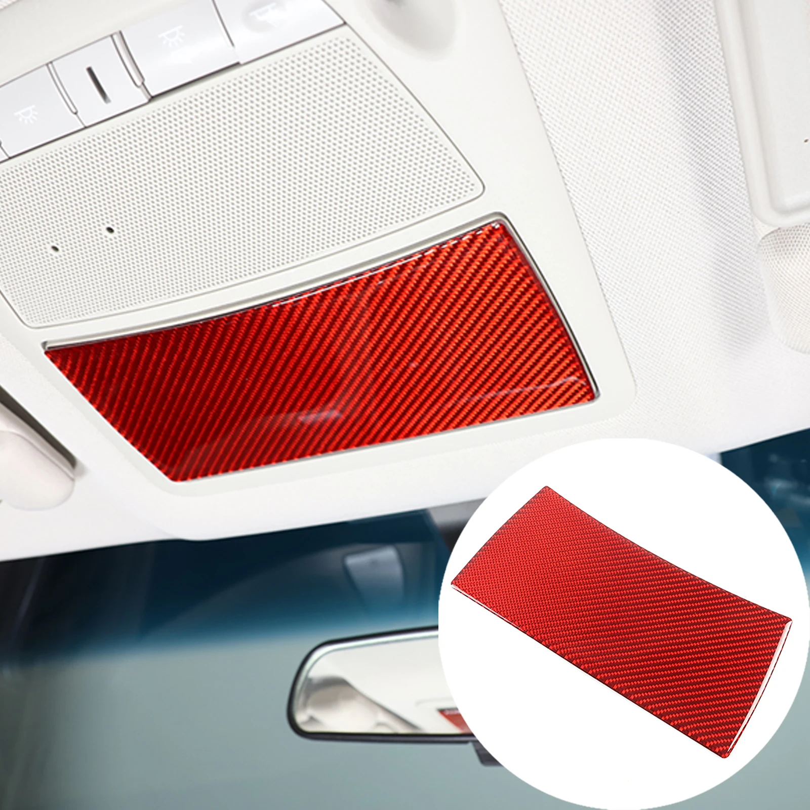 

For Nissan Pathfinder 2013-2018 Soft Carbon Fiber Car Roof Glasses Box Storage Panel Sticker Car InteriorAccessories