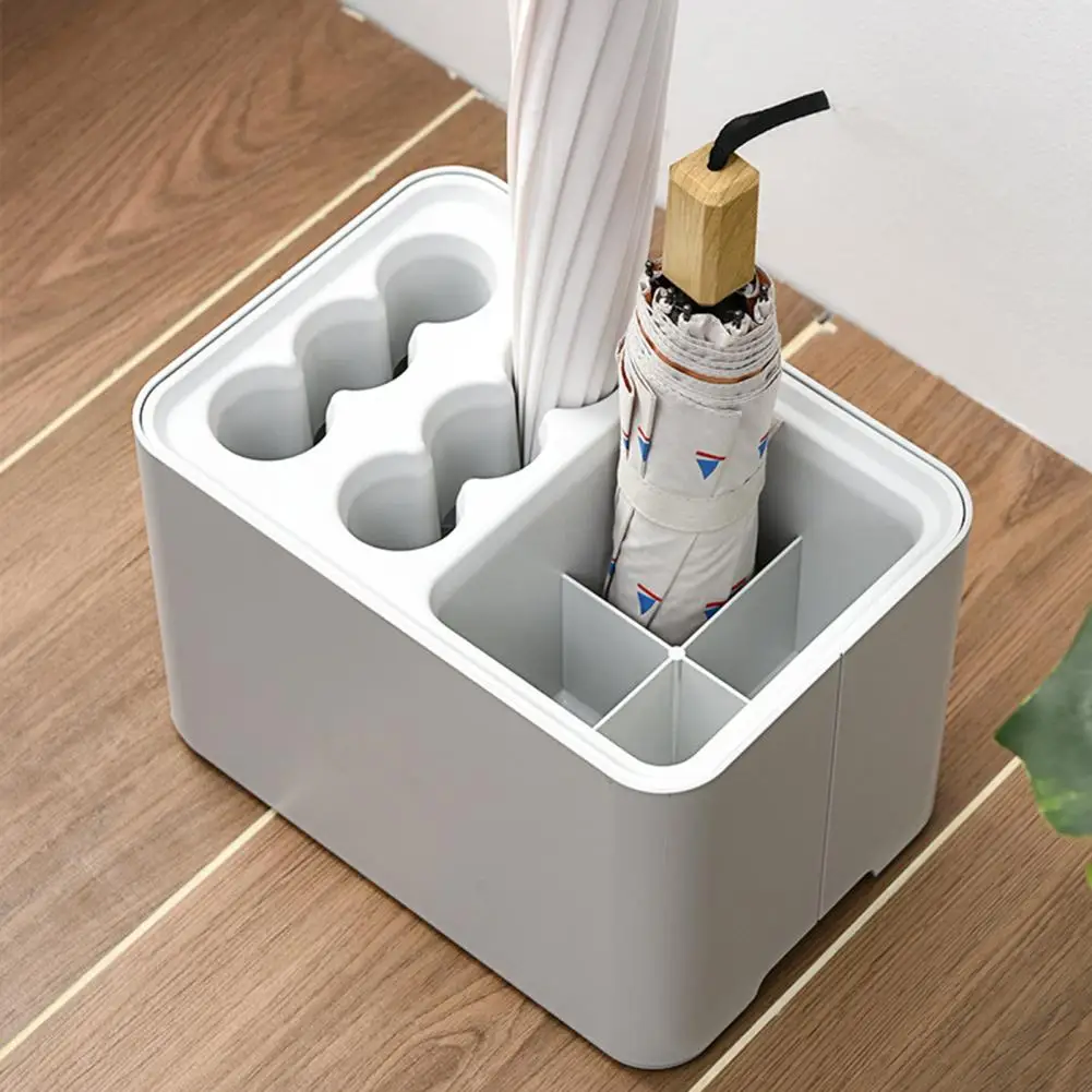 Umbrella Stand with Removable Drip Tray 10 Slots Home Office Entry Hallway Folding Long Umbrella Holder Organizer Rack