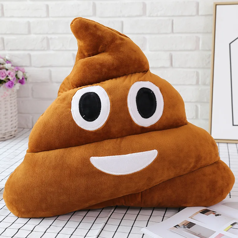 25CM New pattern Lovely Browm Smiely Pillow Plush Cushions Home Decor Gift Stuffed Poop Doll Toys pillow