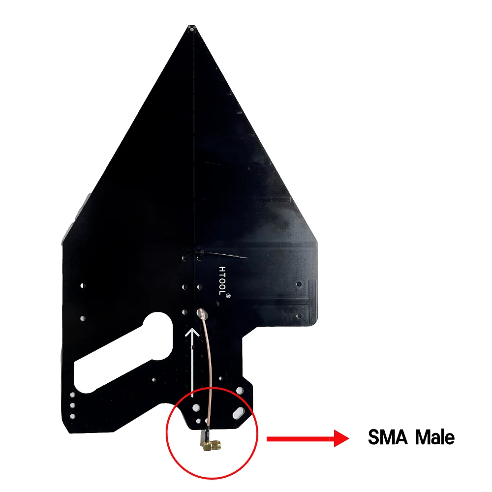 HTOOL HT8 Handle UWB UHF Log Periodic Antenna 100MHz-12GHz Passive Directional PCB Handheld Antenna 50Ω 7-12dBi High Gain SMA 6