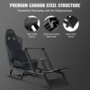VEVOR Pre-installed Steering Racing Wheel Stand Universal Base Fit for Logitech/Thrustmaster/Fanatec Multi-Position Adjustable 3