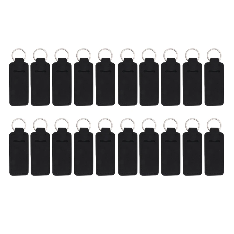 

10 шт. креативный брелок, неопреновый чехол для бутылки дезинфицирующего средства для рук (черный)