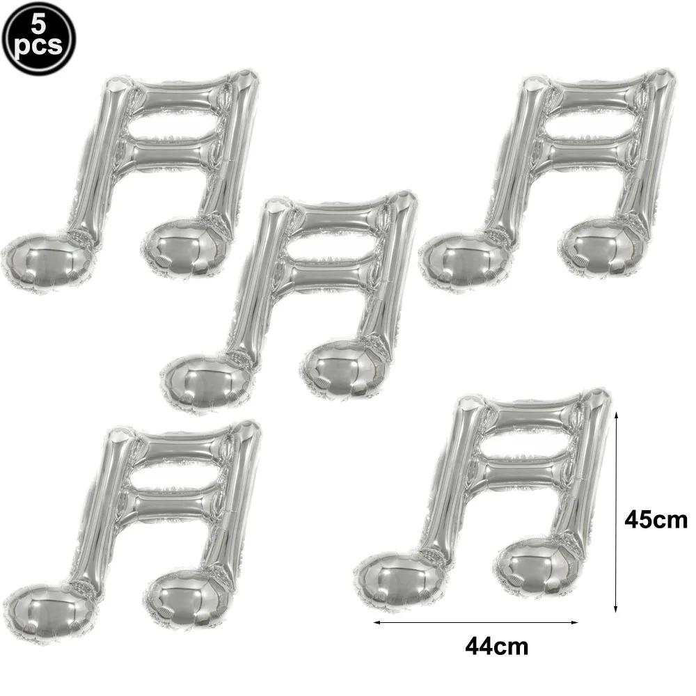 Music-Themed Party Supplies: Black Musical Note Disposable Tableware Set