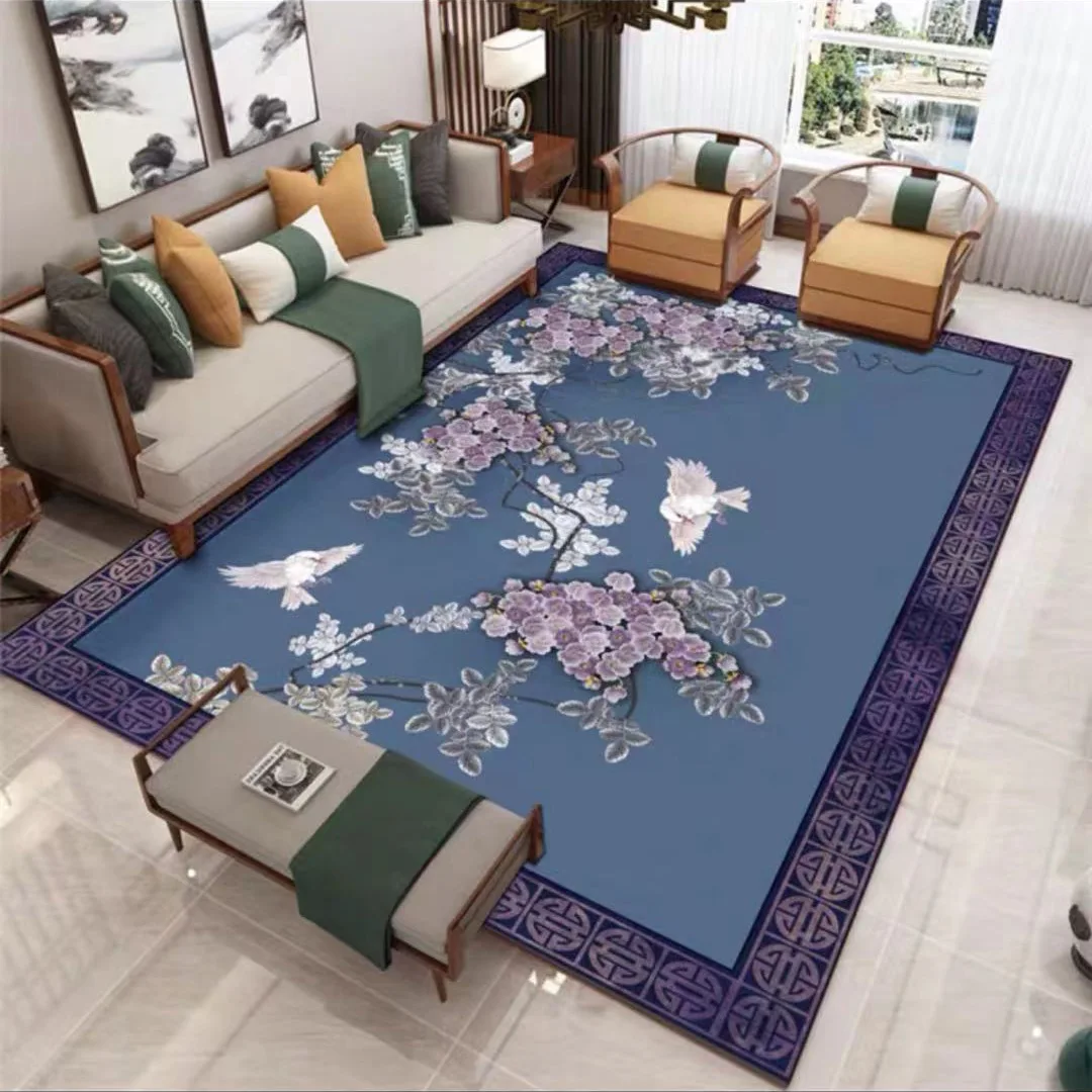 Floor mat coffee mat shaggy rugs 40*60CM modern new Chinese crystal velvet living room coffee table blanket simple light European Chinese wind sand mat