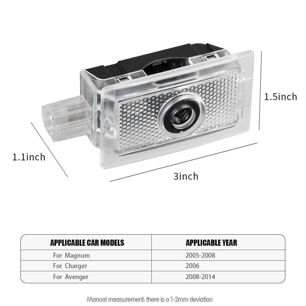 2PiecescarlogoLEDdoormarkerlightlaserprojectorinterior