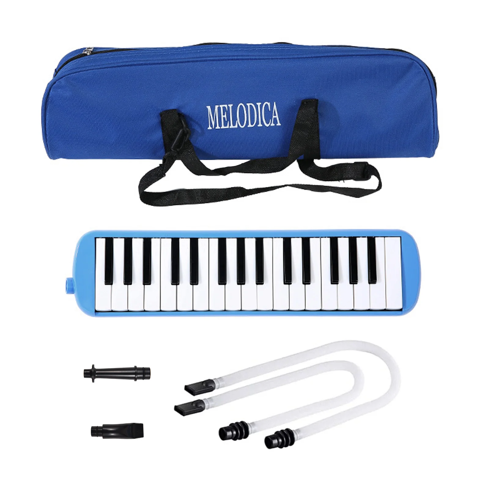 

32 Keys Melodica Instrument Melodica Air Piano Keyboard with Soft Blow Pipe Blowing Nozzles with Carrying Bag