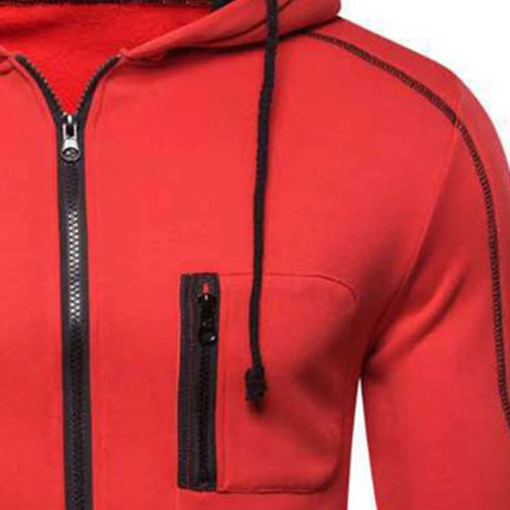 Men Casual Solid Color Hoodies Sweatshirt Tops