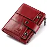 100% Genuine Leather Wallet for Women Luxury Design RFID Card Holder with Zipper Coin Pocket Bifold Multi-functional Money Purse 1