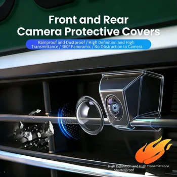 2 Pezzi Protezione Avanzata per Lenti Telecamera Auto, Protezioni Antigraffio per Lenti Telecamera Auto, Accessori di Protezione Impermeabili e Antipolvere