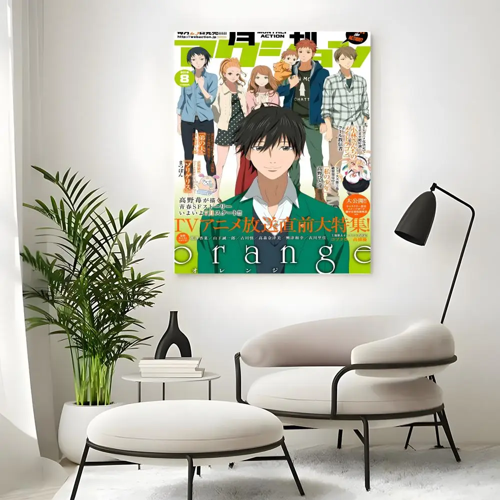 Vibrant Orange Anime Art Print – Perfect
