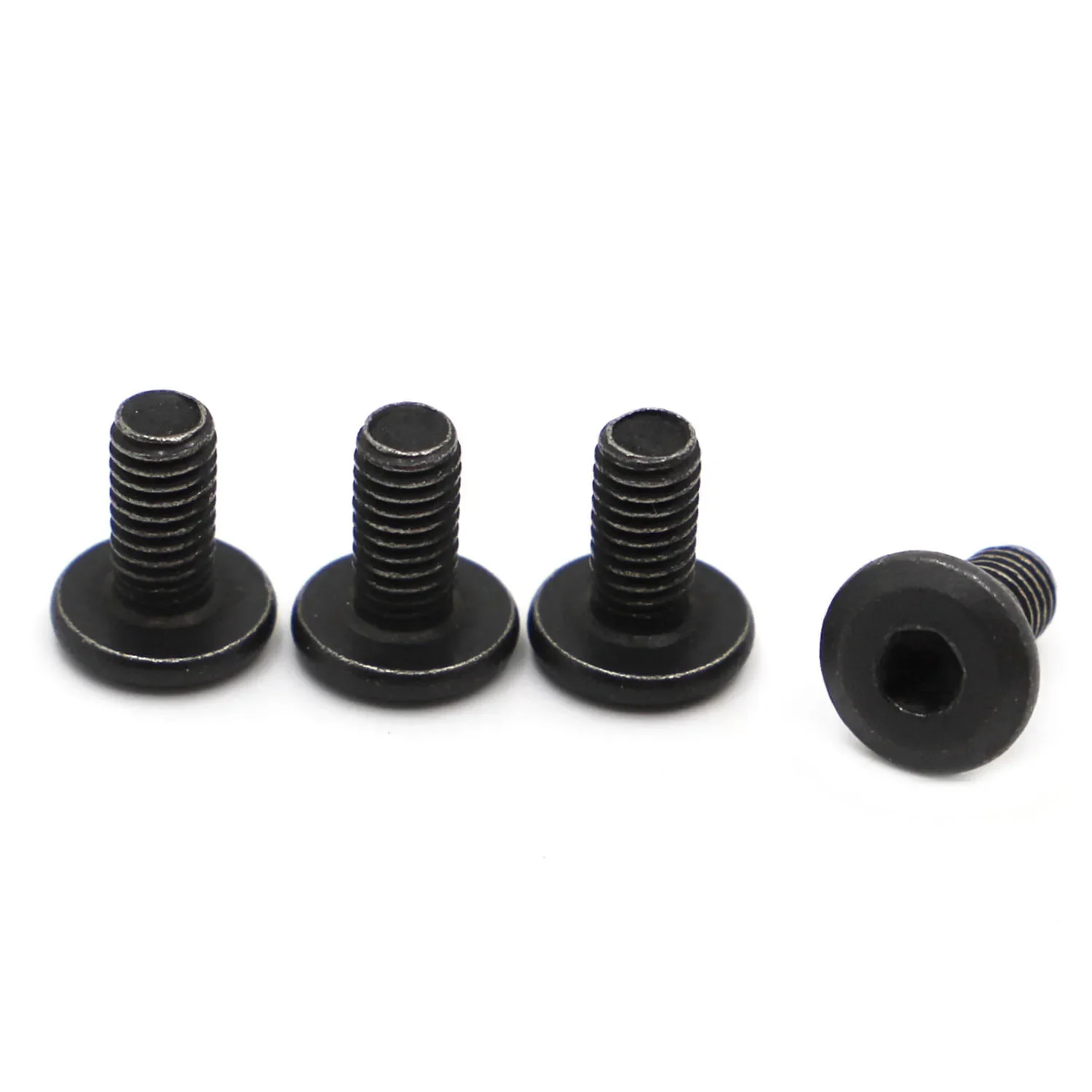 5/10Pcs Black Carbon Steel Hypotenuse Flat Head Hex Drive Screw Down Side Furniture Screws Bolts M5 M6 M8