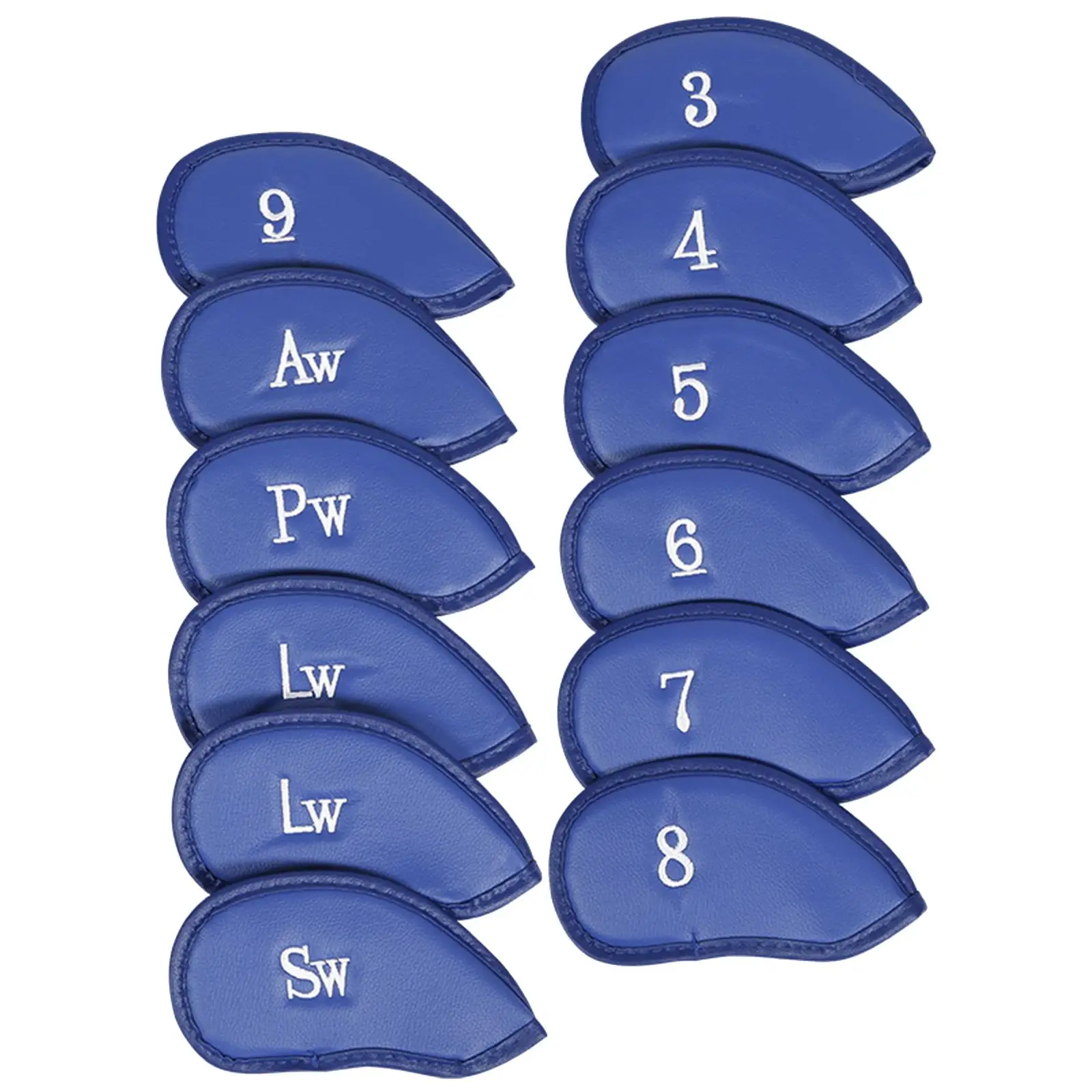

12Pcs Golf Iron Club Head Covers Lightweight PU Head Protector Golf Iron Headcover for Men Women Golfer Gift Training Equipment