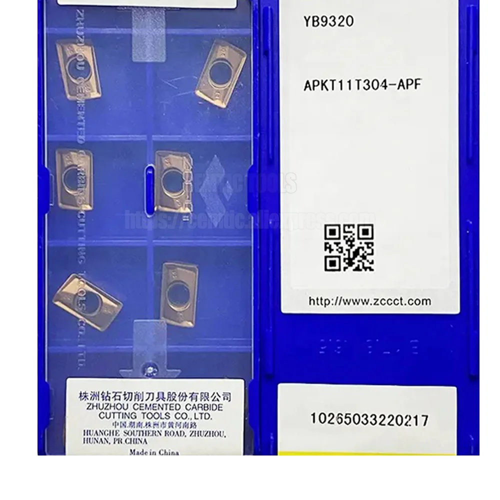 

Фрезерные инструменты с ЧПУ APKT11T304-APF YB9320 ZCC, карбидные вставки APKT11T304