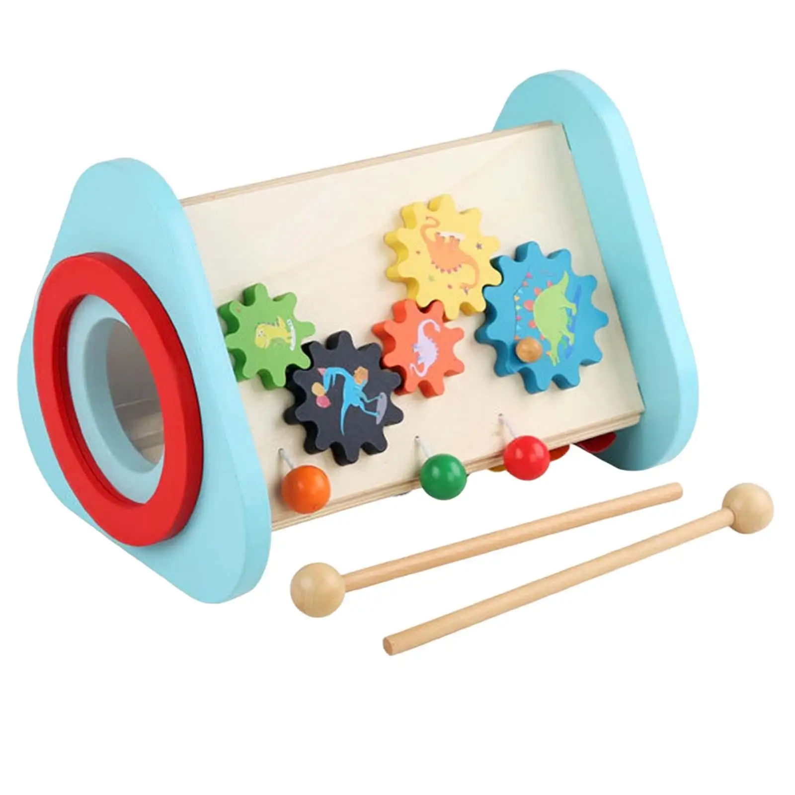 

5 in 1 Wooden Percussion Instruments Toy Fine Motor Skill Learning Toys Sturdy Kids Musical Instrument Toy for Kids Party Favor