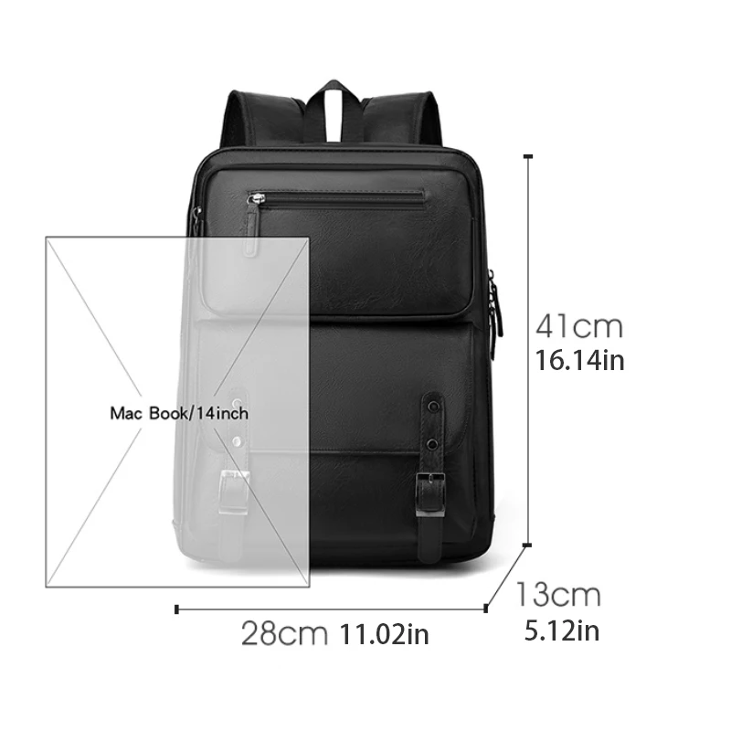 16 inch laptop backpack, business briefcase with multiple compartments and adjustable shoulder straps, suitable for school, work