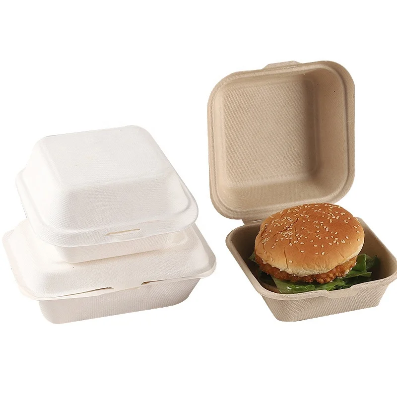 Custom  Cheap Hot Sales Biodegradable Hamburger Box Food Cake Box Sandwich Container Freeze Safe Cake Box Cake Packaging Free. C custom wholesale burger fast food packing box custom printed food packaging hamburger box