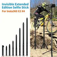 Metal Invisible Extended Edition Selfie Stick Scalable Monopod for Insta360 X3 X4 Accessories for GoPro13 DJI Action 5 4 3 Stick