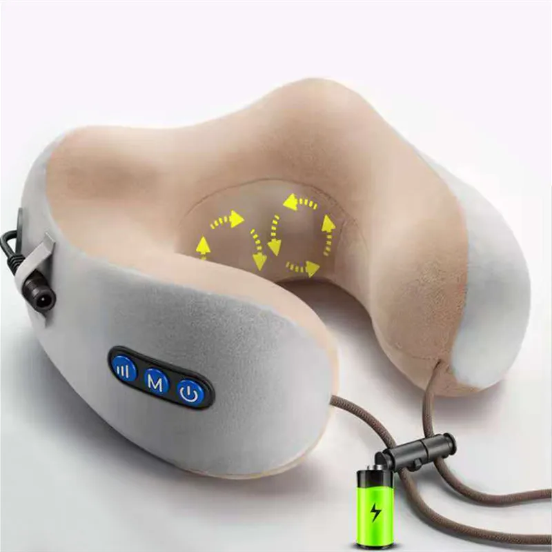 

Neck Massager Neck Pain Masage Pillow Heating Neck Kneading Memory Massager Travel Pillow for Airplane Car Electric Relaxation