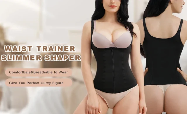 Shapermint Women Waist Trainer Corset Zipper Vest Body Shaper Cincher Tank  Tops - AliExpress