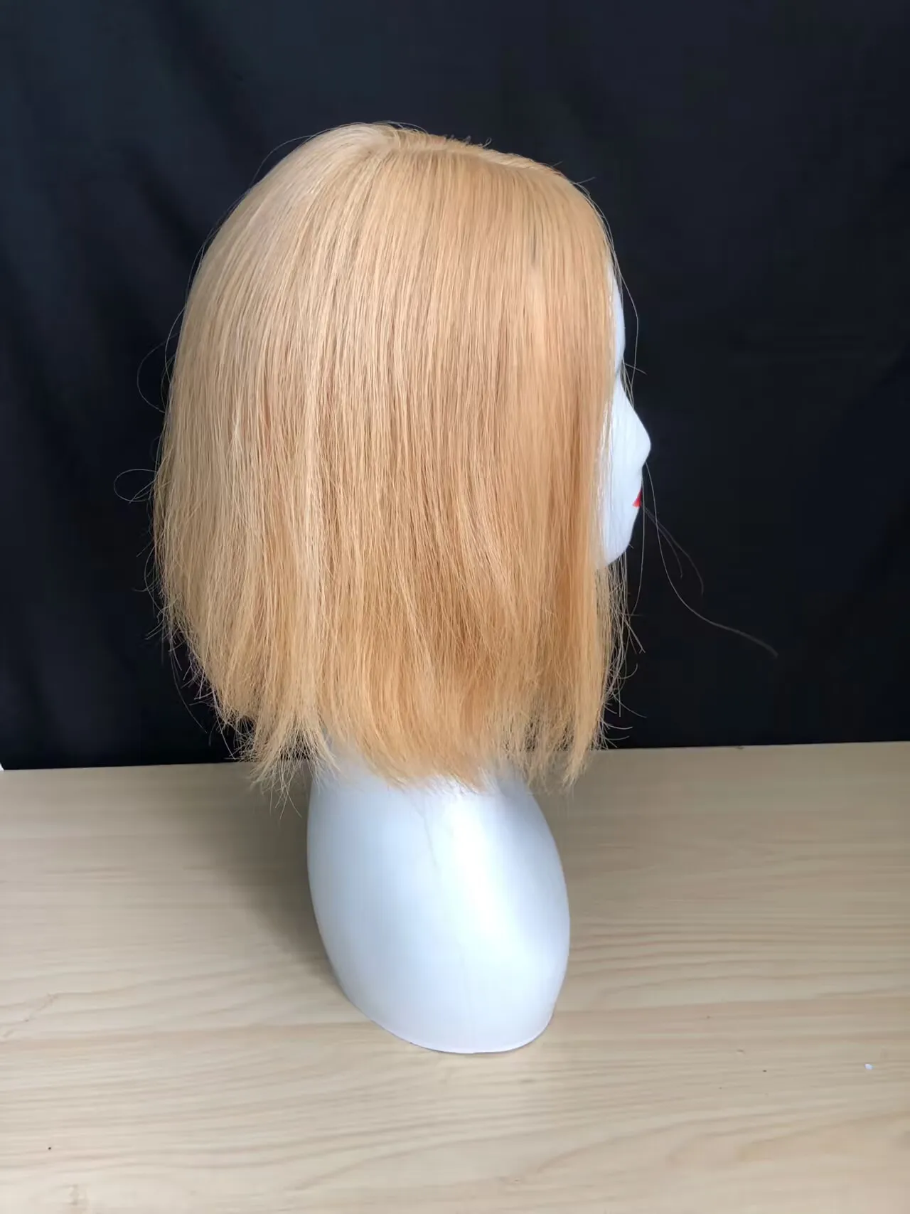 J Topper mono skin top silk top 11&ldquo; cap size 7"*7" blonde virgin hair naturalness One picture one physical object