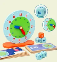 Montessori Clock for Teaching Time, Early Learning Education Clock Moveable ,Learning Resources Time Activity Set 1