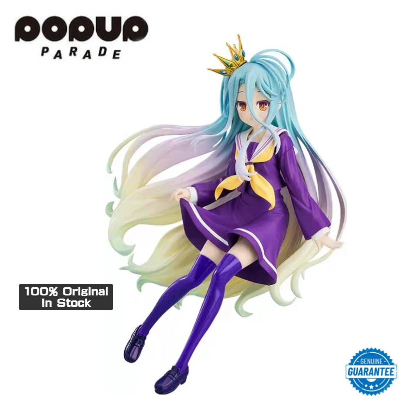 

Original Genuine POP UP PARADE NO GAME NO LIFE Zero 16cm Anime Shiro Crown Ver Collectible Action Figure Toys Model Gifts Decors