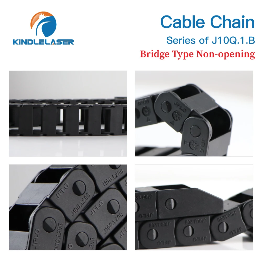 KINDLELASER Cable Chain 10*10 10*15 10*20 mm 1M Non Snap-Open Plastic Towline Transmission Drag Chain Machine