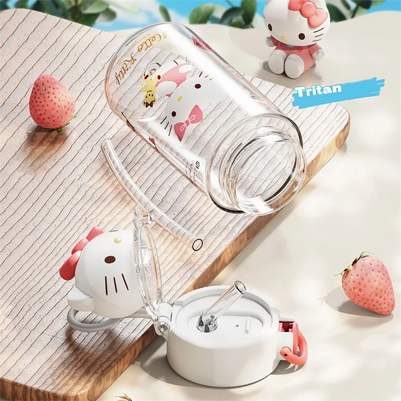 كوب سانريو شفاف بسعة 500 مل، يتميز بتصاميم شخصيات...