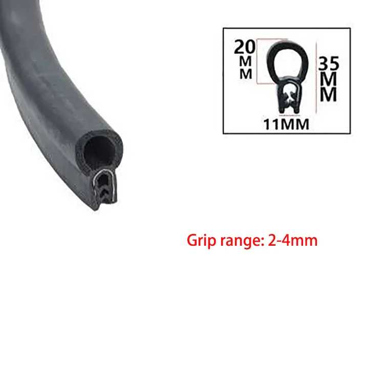 Durable U-Type Rubber Edge Guard - Anti-Collision & Waterproof Sealing Strip