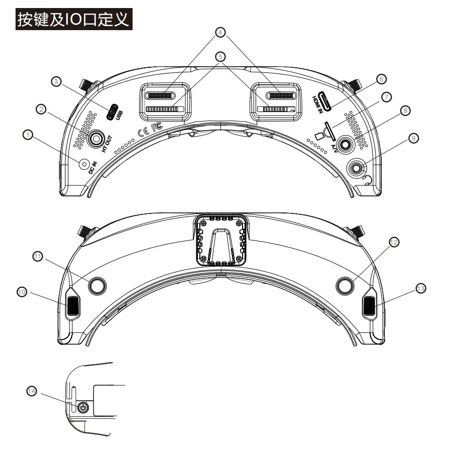SKYZONE SKY04X PRO FPV Lunettes 1920x1080 OLED 5.8G 48CH Steadyview