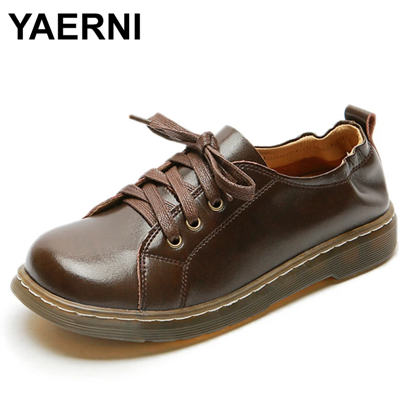 

Literary Retro Big Head Doll Shoes Platform Small Leather Shoes Handmade Thick Bottom Casual Shoes Mori Girl Lace-Up Flat Shoes