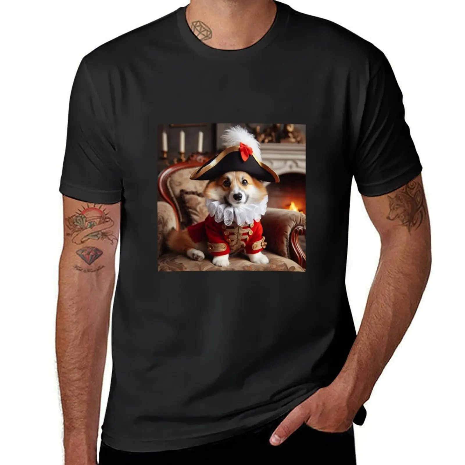 

Napoleon era dog T-shirt plus sizes heavyweights plus size tops t shirts for men