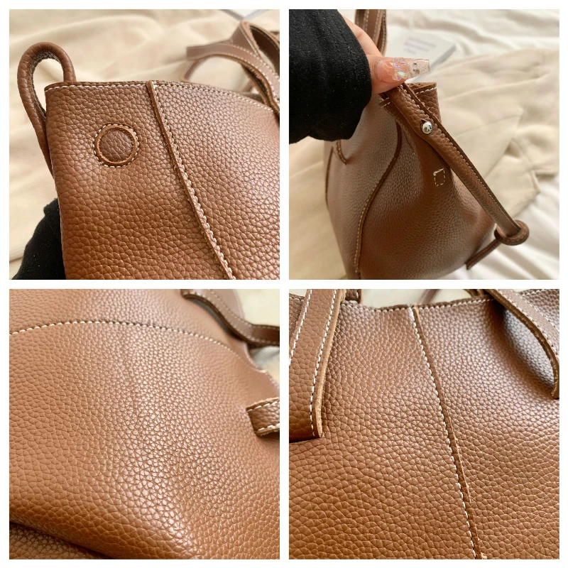 حقيبة كتف نسائية بتصميم كلاسيكي من الجلد الصناعي،...