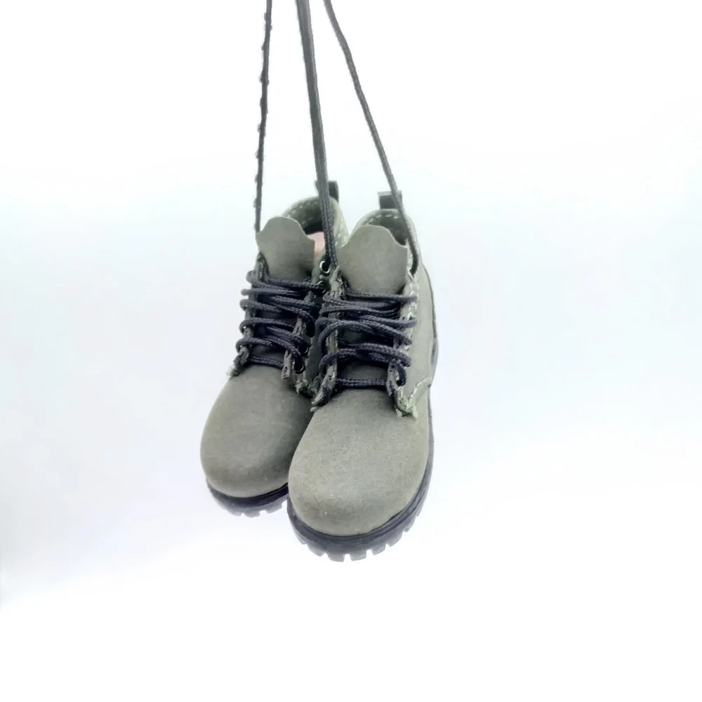 Dark Green Canvas Combat Boots 1/6 Scale Male Solider Jungle