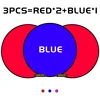 2 Red and 1 Blue