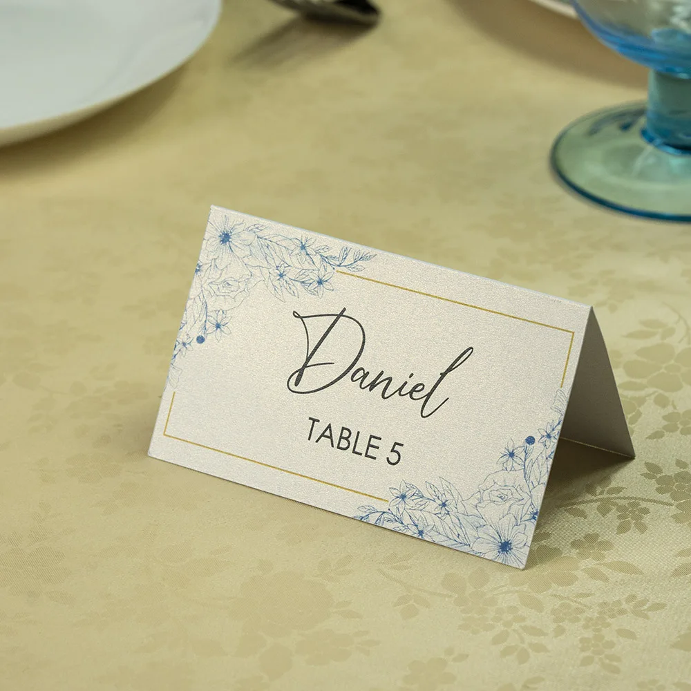 Personalized wedding place cards table number for Outdoor & Garden party guests names cards.