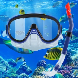 Wide-View Snorkeling Set for Adults - Ideal for Scuba Diving, Swimming, and Travel (Blue)