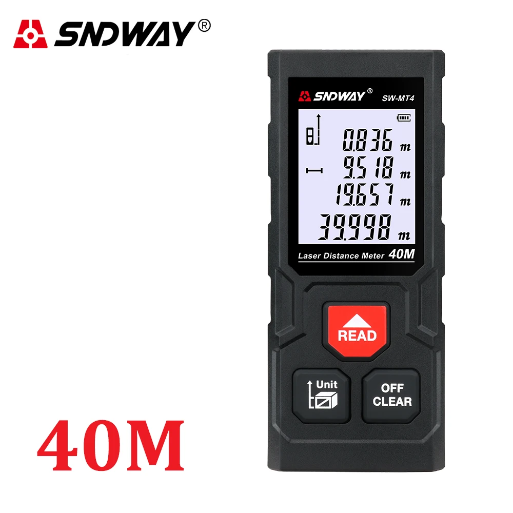 SNDWAY-Medidor de distancia láser, telémetro, cinta de ruleta, telémetro  láser verde, regla Trena, instrumento de medición de distancia
