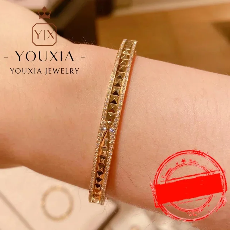 Hot Selling Brand s925silver Punk Style Bracelet Holiday Gift Couple Love Luxury fashion Jewelry Valentine's Day Promotion women