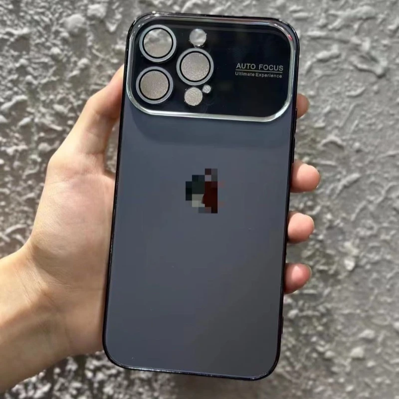 เคสไอโฟน Suitable for IPhone 14/15/16 Promax Phone Case Electroplating Original Machine Feel Full Package Shell Case Large Window Frosted 2