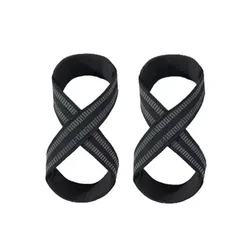 Padded Figure 8 Weightlifting Wrist Straps for Enhanced Performance (Black)