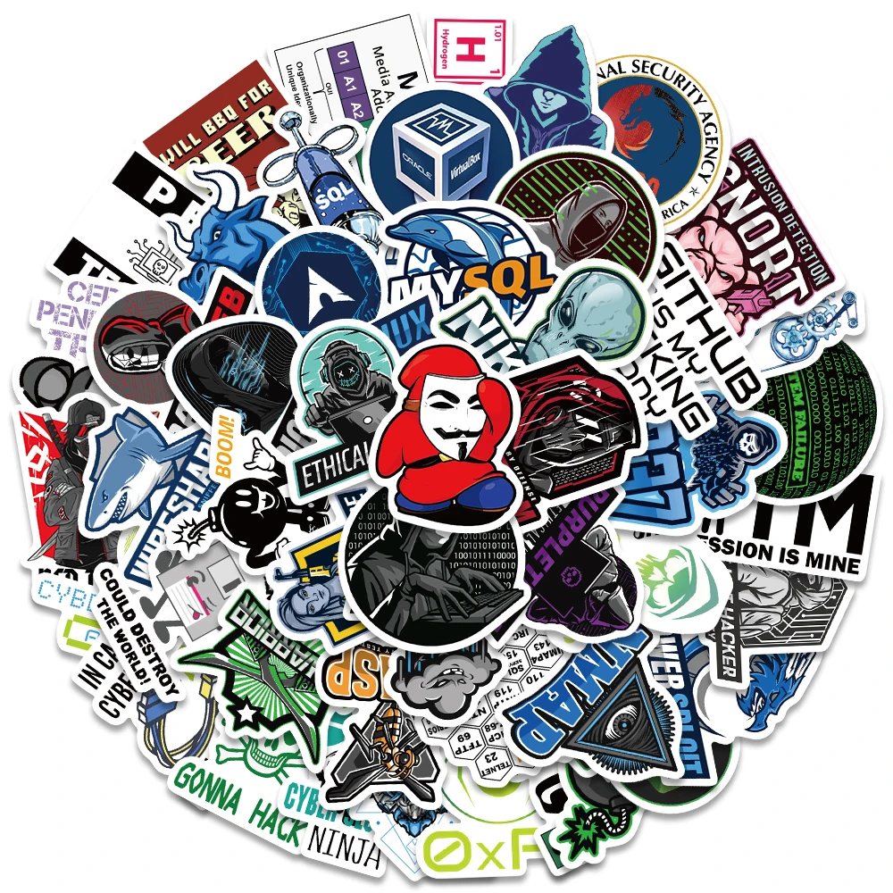50PCS Hacker Programmierung Netzwerk Coole Aufkleber für Gepäck Skateboard Laptop Motorrad Spielzeug Helm Auto Aufkleber – Detail 10